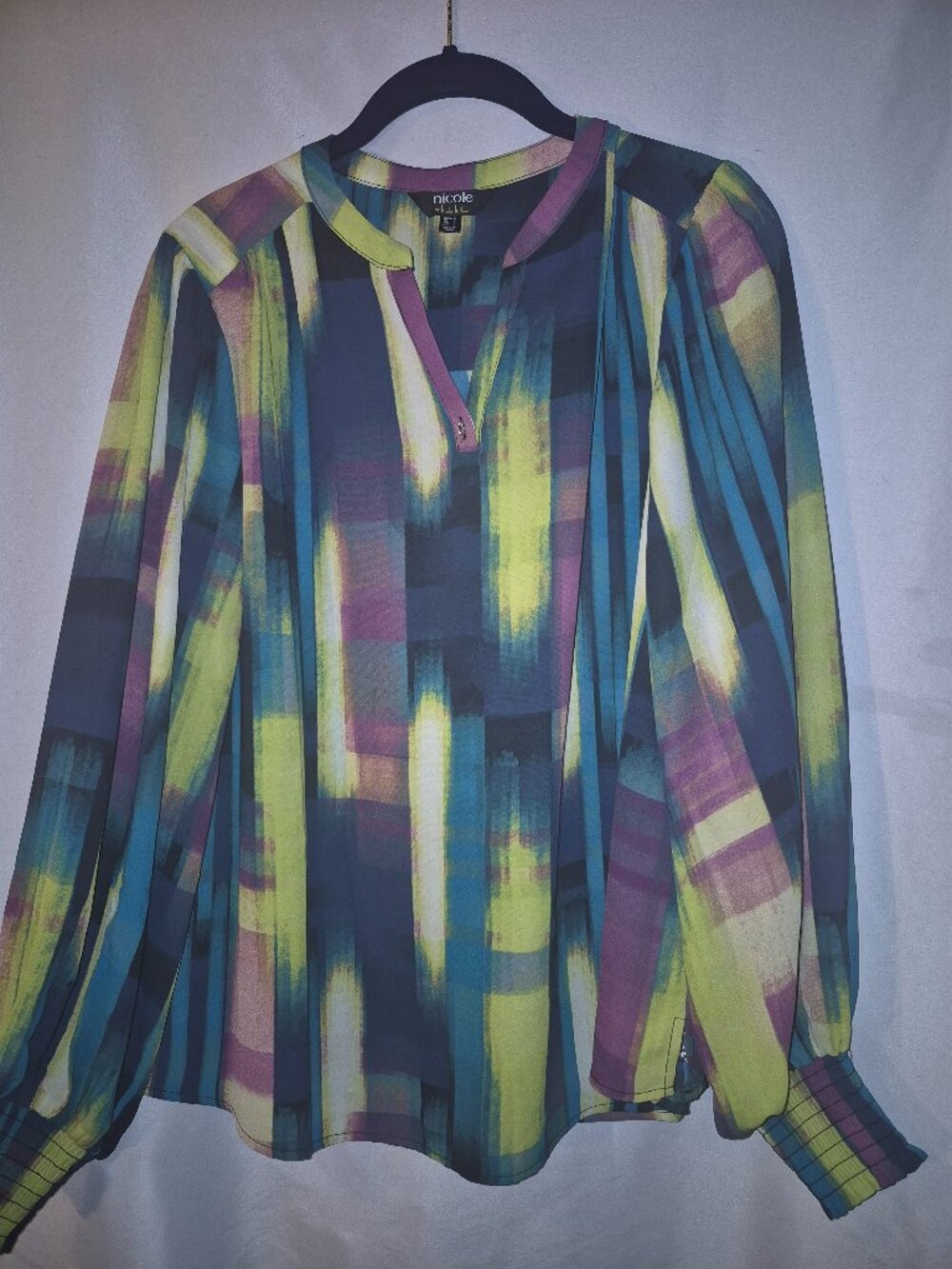 Nicole by Nicole Miller Crepe Chiffon Blouse
